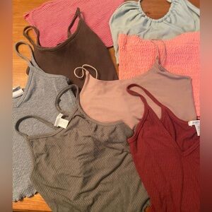 Bundle of 8- 6 crop tanks - 2tube tops